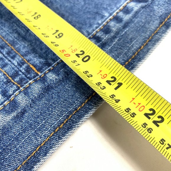 3/$25 Faded Glory Lace Up Denim Jean Jacket Lace-up Front Details Large - Picture 10 of 10
